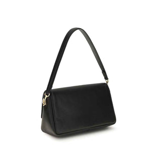 Tory Burch Black Calf Leather Bos Taurus Shoulder Bag
