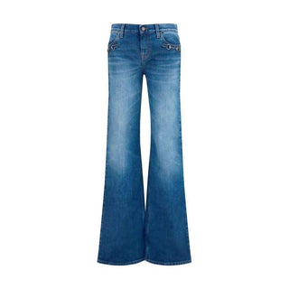 Gucci Blue Cotton Flared Jeans