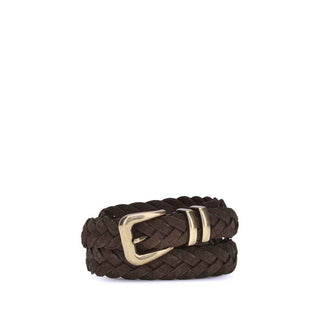 Brunello Cucinelli Brown Calf Leather Bos Taurus Belt