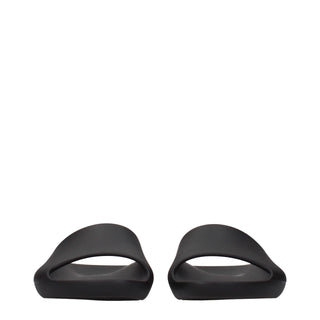 The Row Black Cotton Slippers