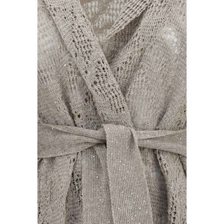 Brunello Cucinelli Beige Linen Cardigan