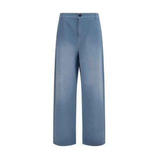 Miu Miu Blue Cotton Casual Pants