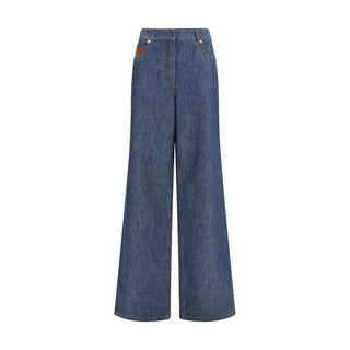Fendi Blue Cotton Jeans Denim