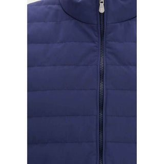 Brunello Cucinelli Blue Polyester Sleeveless Jacket