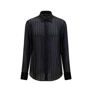 Gucci Black Silk Dress Shirt