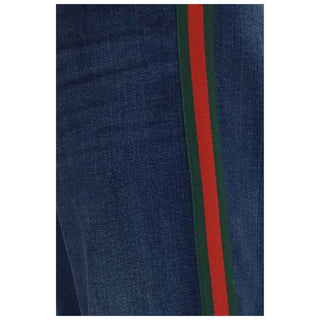 Gucci Blue Cotton Flared Jeans