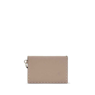 Valentino Garavani Beige Calf Leather Bos Taurus Wallet