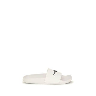 Fred Perry White Rubber Sandals