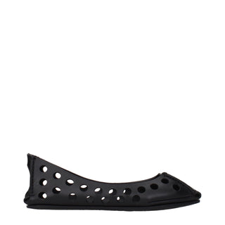 Alaïa Black Leather Ballet Flats