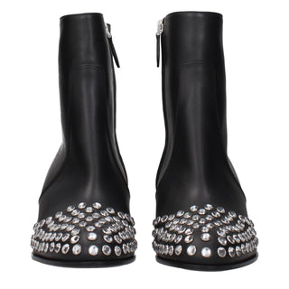 Alaïa Black Leather Ankle Boots