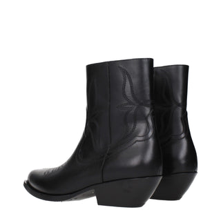 Celine Black Leather Ankle Boots