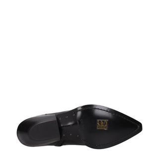 Celine Black Leather Ankle Boots