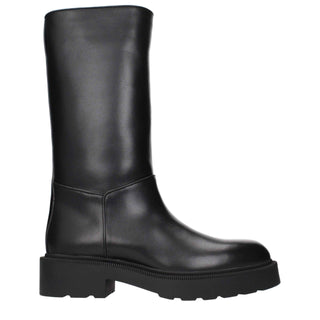 The Row Black Leather Boots
