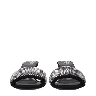 Prada Black Fabric Platform Sandals