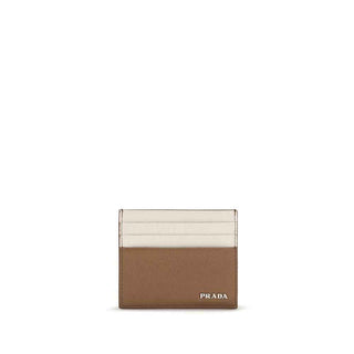 Prada Beige Calf Leather Bos Taurus Wallet