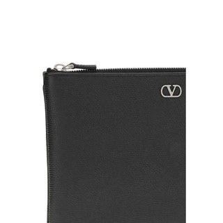 Valentino Garavani Black Calf Leather Bos Taurus Wallet