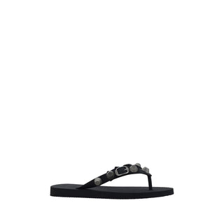 Balenciaga Black Polyester Flat Sandals