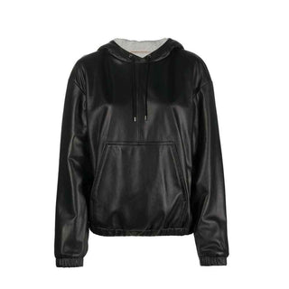 Saint Laurent Black Leather Tank Tops