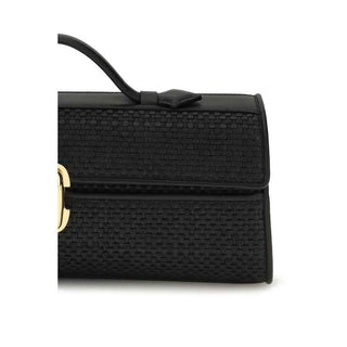 Savette Black Raffia Handbag
