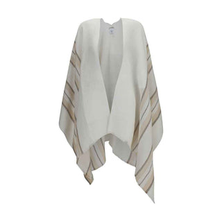Brunello Cucinelli Beige Linen Poncho