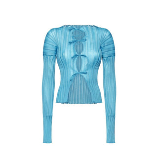 A. ROEGE HOVE Blue Cotton Cardigan