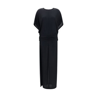 The Row Black Viscose Casual Dress