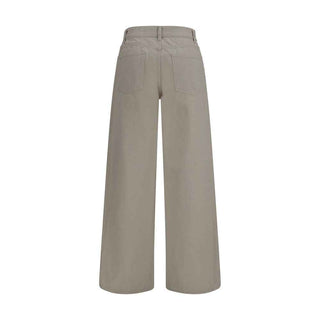 The Row Beige Cotton Relaxed Fit Jeans