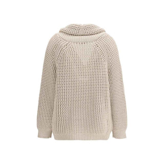 Brunello Cucinelli Beige Cotton Cardigan