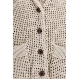 Brunello Cucinelli Beige Cotton Cardigan