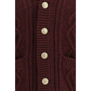 Brunello Cucinelli Bordeaux Cashmere Cardigan