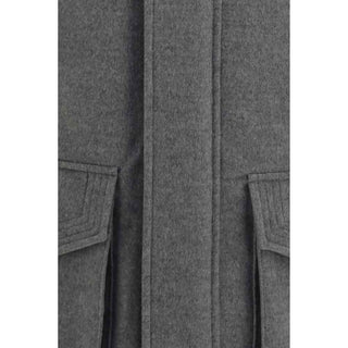 Brunello Cucinelli Gray Cashmere Full-Length Jacket