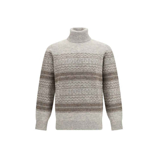 Brunello Cucinelli Gray Alpaca Vicugna Pacos Turtleneck