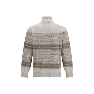 Brunello Cucinelli Gray Alpaca Vicugna Pacos Turtleneck