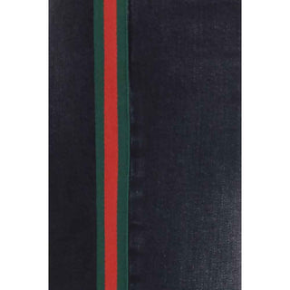 Gucci Black Cotton Straight-Leg Jeans