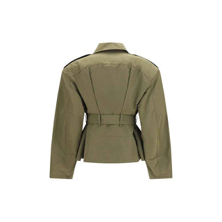 Alexander McQueen Bicolor Cotton Full-Length Jacket