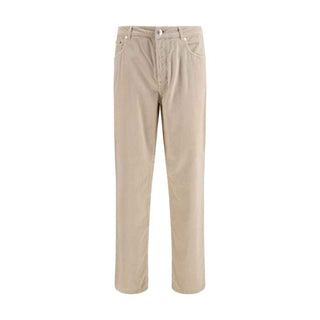 Brunello Cucinelli Beige Cotton Casual Pants