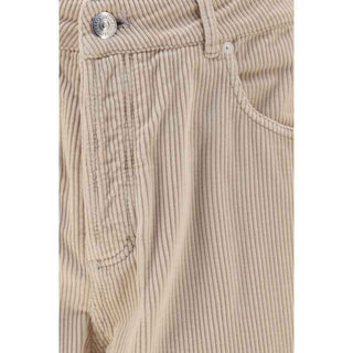 Brunello Cucinelli Beige Cotton Casual Pants