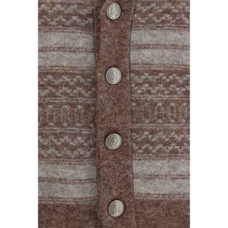 Brunello Cucinelli Bordeaux Alpaca Vicugna Pacos Cardigan
