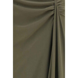 Alexander McQueen Bicolor Silk Long Skirt