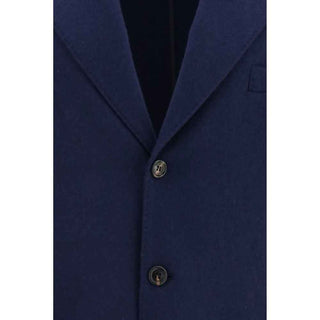 Brunello Cucinelli Blue Cashmere Full-Length Jacket