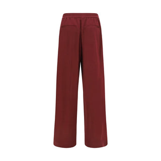 Brunello Cucinelli Bordeaux Cotton Athletic Pants