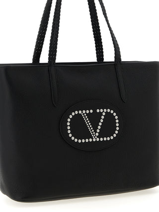 Valentino Garavani Black Calfskin Tote Bag