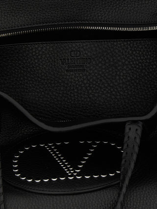 Valentino Garavani Black Calfskin Tote Bag