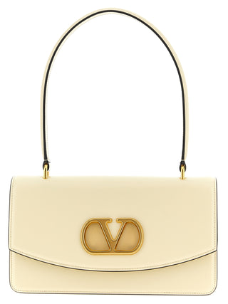 Valentino Garavani White Calfskin Shoulder Bag