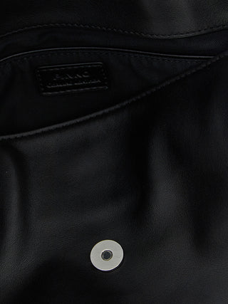PINKO Black Goatskin Shoulder Bag