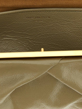 Dries Van Noten Bicolor Calfskin Clutch Bag