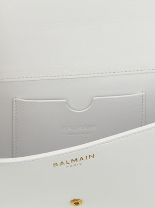 Balmain White Calfskin Cardholder