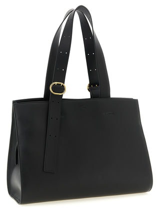 Jil Sander Black Calfskin Tote Bag