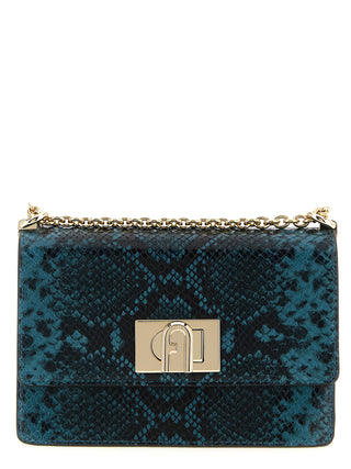 Furla Blue Goatskin Crossbody Bag