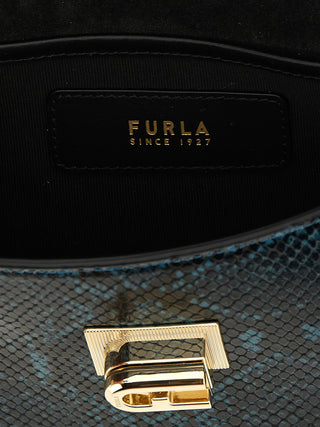 Furla Blue Goatskin Crossbody Bag